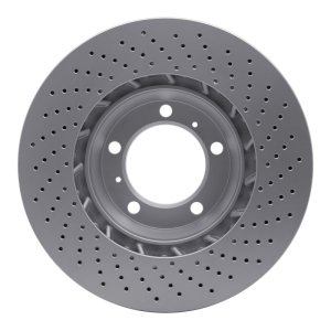 Porsche 911 Brake Rotor (1) - Front - R1 Concepts - GEOSPEC Coated Rotor - Drilled - `99-`23